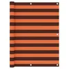Image de Vidaxl Ãcran De Balcon Orange Et Marron 120x500 Cm Tissu Oxford