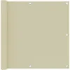 Image de vidaXL Vidaxl Écran De Balcon Crème 90x500 Cm Tissu Oxford