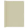 Image de vidaXL Écran de balcon Crème 120x500 cm Tissu Oxford