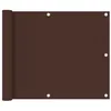 Image de vidaXL Écran de balcon Marron 75x600 cm Tissu Oxford