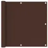 Image de vidaXL Écran de balcon Marron 90x400 cm Tissu Oxford