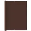 Image de vidaXL Écran de balcon Marron 120x500 cm Tissu Oxford