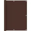 Image de vidaXL Vidaxl Écran De Balcon Marron 120x500 Cm Tissu Oxford