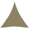 Image de vidaXL Voile de parasol Tissu Oxford triangulaire 5x7x7 m Beige