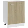Image de vidaXL Armoire de plancher Chêne sonoma 60x46x81,5cm Bois d ingénierie