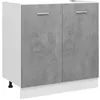 Image de vidaXL Armoire de plancher d'évier Gris béton Bois d ingénierie801200