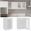 Image de vidaXL Armoire en verre suspendue Lyon Blanc 40x31x60 cm802505