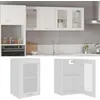 Image de vidaXL Vidaxl Armoire En Verre Suspendue ""Lyon"" Blanc 40x31x60 Cm