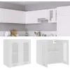 Image de vidaXL Armoire en verre suspendue Lyon Blanc 60x31x60 cm802521