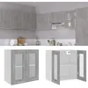 Image de vidaXL Armoire en verre suspendue Lyon Gris béton Bois d'ingénierie802525