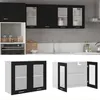 Image de vidaXL Armoire en verre suspendue Lyon Noir 80x31x60 cm802530