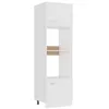 Image de vidaXL Armoire à micro-ondes Blanc 60x57x207 cm Bois d ingénierie