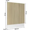 Image de vidaXL Vidaxl Panneau De Lave-Vaisselle Chêne Sonoma 59,5x3x67 Cm Aggloméré