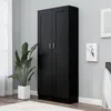 Image de vidaXL Bibliothèque Noir 82,5x30,5x185,5 cm Bois d'ingénierie802733