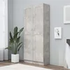 Image de vidaXL Bibliothèque Gris béton 82,5x30,5x185,5 cm Bois d'ingénierie802736