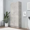 Image de vidaXL BibliothÃ¨que Gris bÃ©ton 82,5x30,5x185,5 cm Bois d'ingÃ©nierie