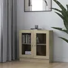 Image de vidaXL Armoire à vitrine Chêne sonoma 82,5x30,5x80cm Bois d'ingénierie802744