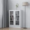 Image de vidaXL Armoire à vitrine Blanc 82,5x30,5x115 cm Bois d'ingénierie802750
