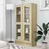 Image de vidaXL Armoire à vitrine Chêne sonoma 82,5x30,5x150 cm Bois ingénierie802762
