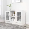 Image de vidaXL Armoire à vitrine Blanc 120x30,5x70 cm Bois d'ingénierie802786