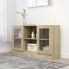 Image de vidaXL Armoire à vitrine Chêne sonoma 120x30,5x70 cm Bois d'ingénierie802789