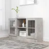 Image de vidaXL Armoire à vitrine Gris béton 120x30,5x70 cm Bois d ingénierie802790