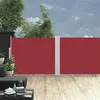 Image de vidaXL Auvent latéral rétractable de patio 140x1200 cm Rouge
