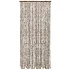 Image de vidaXL Vidaxl Moustiquaire Taupe Et Blanc 90x220 Cm Chenille