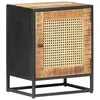 Image de Vidaxl Table De Chevet 40x30x50 Cm Bois De Manguier Et Canne Naturelle