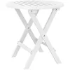 Image de Table pliable de jardin blanc Ã 46 cm bois d'acacia solide vidaXL vidaXL