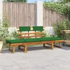 Image de vidaXL Banc de jardin avec coussins 2-en-1 190 cm Bois solide d'acacia
