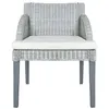 Image de vidaXL Chaise à manger avec coussin Gris Rotin naturel325485