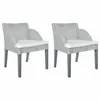 Image de vidaXL Chaises à manger avec coussins lot de 2 gris rotin naturel325488
