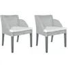 Image de vidaXL Chaises Ã  dÃ®ner avec coussins 2 pcs Gris Rotin naturel