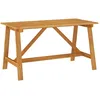 Image de Vidaxl Table Ã DÃ®ner De Jardin 140x70x73,5 Cm Bois D'acacia Massif