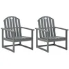 Image de Vidaxl Chaises De Jardin 2 Pcs Gris Bois D'acacia Solide