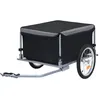 Image de vidaXL Remorque de vélo noir et gris 65 kg