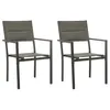 Image de Vidaxl Chaises De Jardin 2 Pcs TextilÃ¨ne Et Acier Gris Et Anthracite