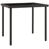 Image de vidaXL Table à dîner d'extérieur Anthracite 80x80x72 cm Verre et acier313092