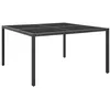 Image de vidaXL Table de jardin Anthracite 130x130x72 cm Acier et verre313093
