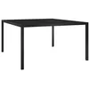 Image de vidaXL Table de jardin 130x130x72 cm Noir Acier et verre313099