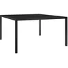 Image de Vidaxl Table De Jardin 130x130x72 Cm Noir Acier Et Verre