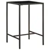 Image de vidaXL Table de bar de jardin Marron 70x70x110 cm Résine tressée verre313457