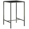 Image de vidaXL Table de bar de jardin Gris 70x70x110cm Résine tressée et verre313459