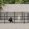 Image de vidaXL Table de bar de jardin Gris 70x70x110cm RÃ©sine tressÃ©e et verre