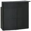 Image de vidaXL Table de bar de jardin Noir 120x55x110 cm RÃ©sine tressÃ©e