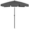 Image de vidaXL Parasol de plage anthracite 180x120 cm