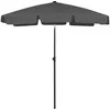 Image de vidaXL Vidaxl Parasol De Plage Anthracite 180x120 Cm