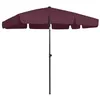 Image de vidaXL Parasol de plage rouge bordeaux 200x125 cm