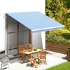 Image de vidaXL Vidaxl Tissu De Remplacement Pour Auvent Bleu Et Blanc 4x3,5 M